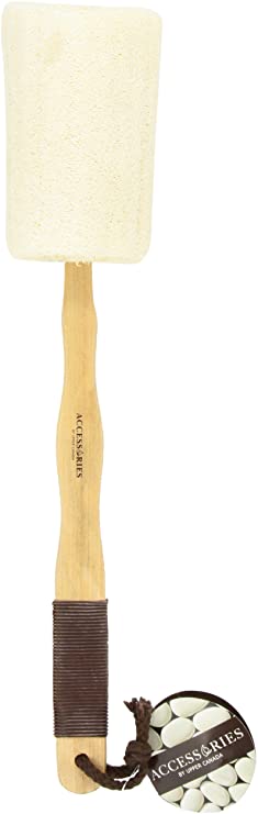 Loofah Sponge, Back Loofah with Wooden Handle by Upper Canada Accessories