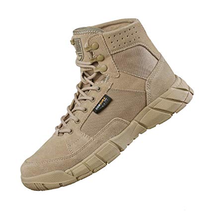 FREE SOLDIER Men's Tactical Boots 6" inch Lightweight Breathable Military Boots for Hiking Work Boots
