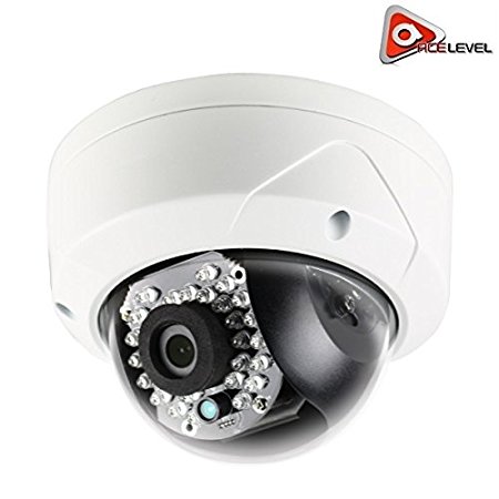 LTS Platinum Fixed Lens Dome Network IP Camera: 4.1MP, 2.8mm Fixed Lens, 30 IR LEDs up to 100ft, 3D DNR, DWDR, BLC, VCA, IK10, IP66, DC 12V, PoE - CMIP7442-28M