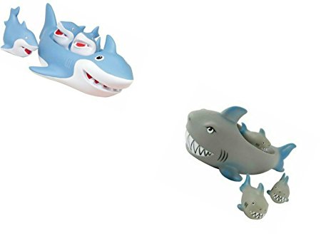 New! Shark Family Set Bathtub & pool Toy For Kids!