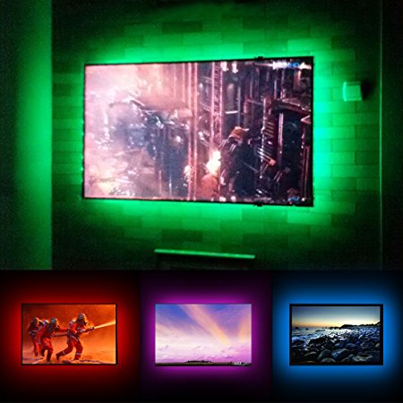 TV LED Backlights USB Powered LED Bias Lighting For 60 to 70 inch Sony TCL LG Avera Samsung HDTV Monitor LCD Television Game Home Room Movie Theater Decor