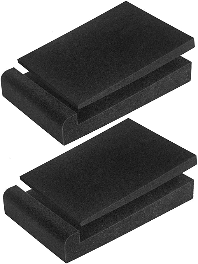 Speaker Pad, Isolation Pads, High Density Studio Monitor Pads, Speaker Base 28x19x4cm (Black)