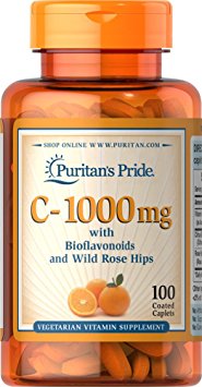 Puritan's Pride Vitamin C-1000 mg with Bioflavonoids & Rose Hips-100 Caplets