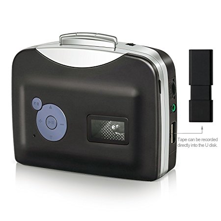 Portable USB Cassette to MP3 Converter Capture directly to USB Flash Disc without PC