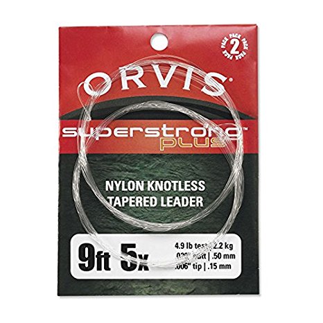 Orvis Superstrong Plus Nylon Knotless Tapered Leader 2 Pack