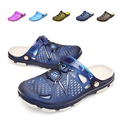 Techcity Unisex Garden Clogs Outdoor Walking Sandals Breathable Sport Slides Summer Non Slip Pool Beach Shower Slippers Shoes
