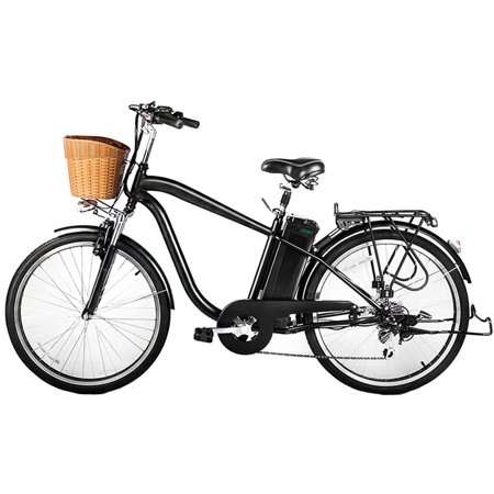 NAKTO/SPARK 26'' City Electric Bicycle Ebike with 36V 10Ah Lithium Battery for Men (Black)
