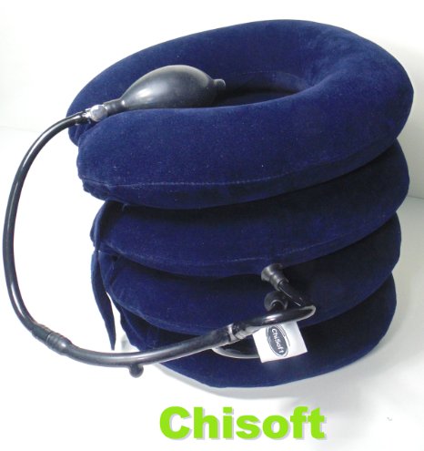 Cervical Air Neck Traction Device 4-Layers- ChiSoft®- #1 Doctor Recommended - Extra Cervical Traction For Increased Neck Support!