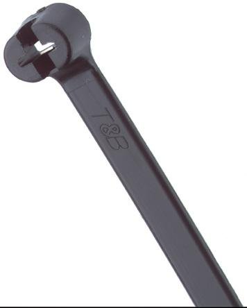Thomas & Betts TY527MX Cable Tie 120lb 13" Ultraviolet Resistant Black Nylon with Stainless Steel Locking Device Distributor Pack (50 Pack)