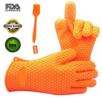 UrCooker Premium Cooking Gloves Heat Resistant Waterproof Oven Barbecue Full Finger Hand Wrist Protection 100% Satisfaction or.