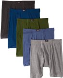 Hanes Mens 5 Pack Ultimate Comfort Soft Waistband Boxer Briefs Assorted Colors