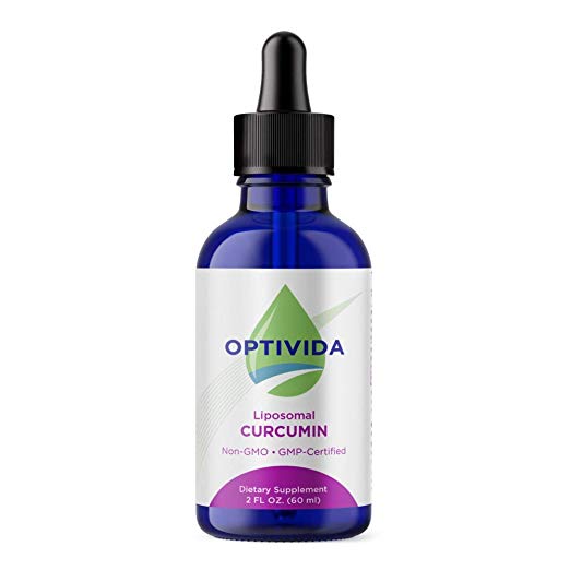 Optivida Liposomal Curcumin 100mg - 60ml Non-GMO Patented Optisorb™ Formula w/ 17x Absorption | Reduces Inflammation, Relieves Joint Pain, Supports Immune System and Healthy Heart!