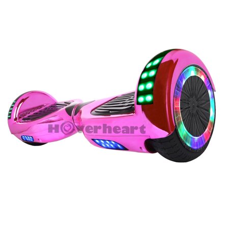 6.5'' Hoverboard Bluetooth Speaker LED STAR FLASHING WHEELS Scooter UL Listed Chrome Pink