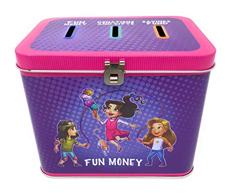 Pioneer Plus - 3 Slot Savings Bank - Savings - Fun Money and More (Girl)