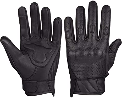 Men's Premium Leather Perforated Glove (M)