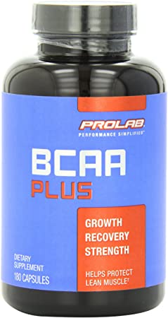 PROLAB BCAA PLUS, Branched Chain Amino Acid Capsules, 180-Count