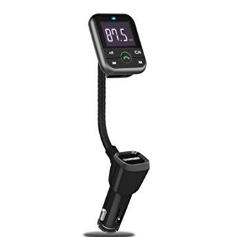 Bluetooth FM Transmitter, Ifecco Car Kit for Handsfree Calling with Car Charger for Bluetooth Enabled Devices