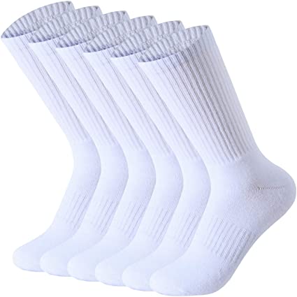 Areke Mens Performance Cotton Cushioned Athletic Ankle Low Cut Socks for Sport Casual 6-Pack
