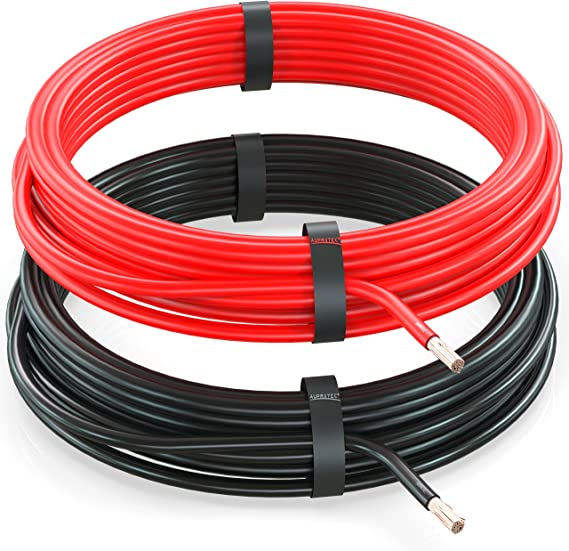 AUPROTEC Câble unipolaire 2,5 mm² FLRY-B Fil Électrique en Anneau: Set 2 Coleurs à 5m