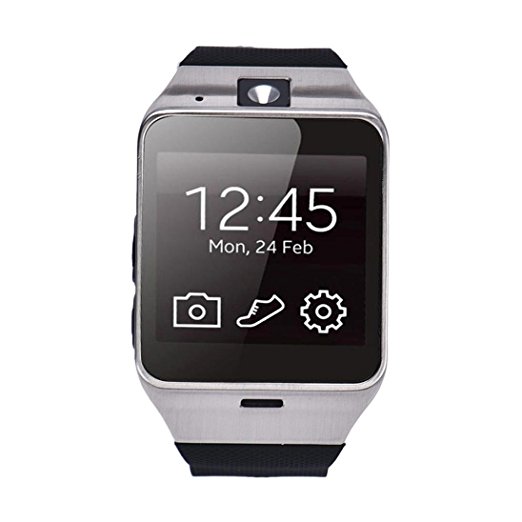 HARRYSTORE Bluetooth Smart Watch phone GSM NFC Camera Waterproof wristwatch for Samsung iPhone Android Mobile Phone (A)
