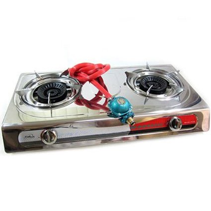 XtremepowerUS Portable Propane Gas Stove Double Burner T Gate Camping