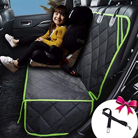 Petalage Bench Car Seat Cover for Dog Seat Cover Waterproof Non Slip Dog Seat Protector for Back Seat for Kids Dog Car Hammock Mesh Window Fits Most Cars, Trucks, SUVs