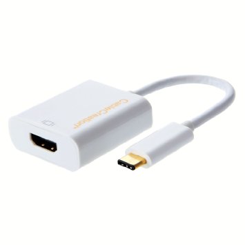 CableCreation Gold USB 31 Type C USB-C to HDMI Adapter DP Alt Mode for Apple The New Macbook Chromebook PixelDell XPS 13Yoga 900Asus Zen AIOLumia 950950XLWhite