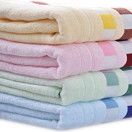 Moolecole 4-Pack: 27inches x 55inches Towels Soft Bamboo Fiber Extra-Absorbent Bath Towels