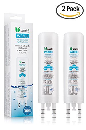 WF3CB Frigidaire Refrigerator Water Filter - Replacement for Frigidaire Puresource 3 and Kenmore 469999 and more, 2-pack