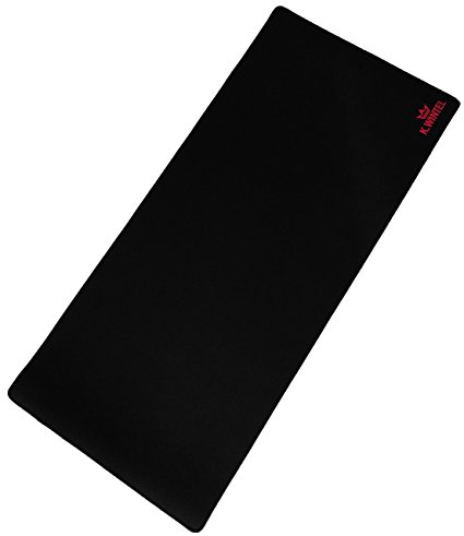 KWINTEL Extended Large Gaming Mouse Pad Mat with Non-slip Rubber Base Special Textured Surface Speed Control Mouse Mat Stitched Edges Extra XXXL Larger Black XXXL.35.4x15.7x0.12in