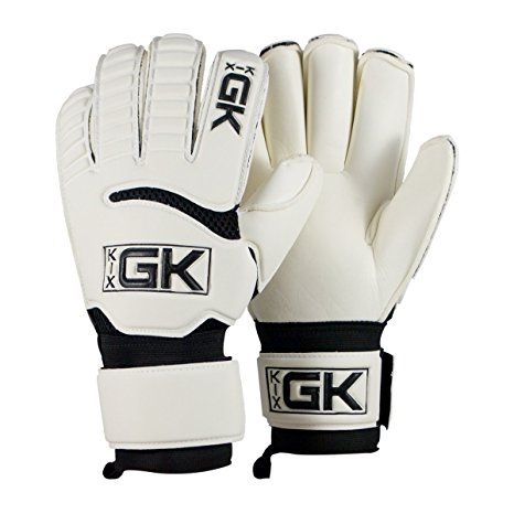 KixGK Club Goalkeeper Gloves (Sizes 5-12): All Purpose Match Training Adult & Youth Soccer Goalie Gloves - Designed for Performance, Comfort, & Safety