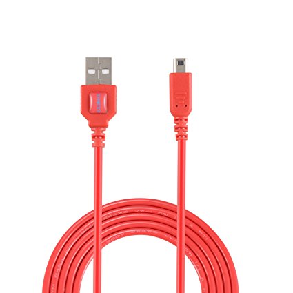 Exlene Nintendo 3DS USB Power Charge [Play while charging ] For Nintendo 3DS, 3DS XL, 2DS, DSi, DSi XL (1.2M/4ft, red)
