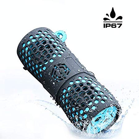 Tingda Portable Bluetooth Speaker 12W IP67 Floating Waterproof Wireless Speaker with 1000mAh Battery Support Hands-free and AUX