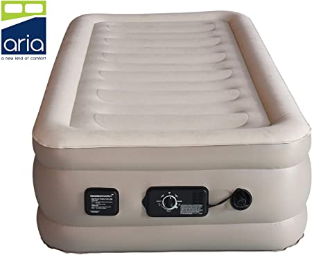 Aria Twin Inflatable Air Mattress with ConstantComfort Built in Pump