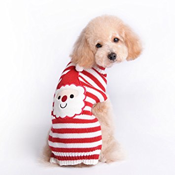 Menpet Pet Holiday Christmas Santa Claus Dog Sweater