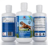 Advanced Extra Strength Liquid Glucosamine Chondroitin MSM for Dogs PLUS CALCIUM - Hip Joint and Bone Supplement Quickly Absorbs Faster Than Chewables or Powders to Aid in Pain and Dog Arthritis for Large or Small Dogs Safe and Natural Made in USA- 100 Satisfaction Guaranteed