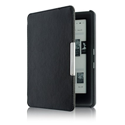 HUASIRU PU Leather Case for Kobo Glo HD or Kobo Glo or Kobo Touch 2.0 eReader, Black