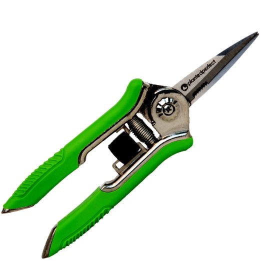 PRO PRUNING SNIPS - Green Micro Tip Garden Shears for Precise Trimming - Lightweight Stainless Steel Hand Pruners Flower Scissors Tree Trimmers and Bonsai Snippers With 100 Satisfaction Guarantee