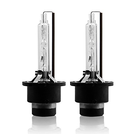 CougarMotor HID Xenon Headlight Replacement Bulbs - D2S - 35W 5000K (Pack of two bulbs) - 2 Yr Warranty