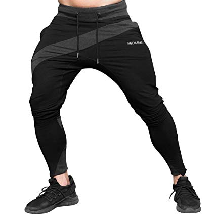 MECH-ENG Men's Gym Joggers Pants Fitness Casual Slim Fit Workout Sweatpants
