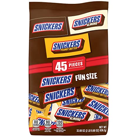 SNICKERS Variety Mix Fun Size Chocolate Candy Bars, 32.68-Ounce Bag