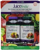 Natrol JuiceFestiv 240 Capsules 120 FruitFestiv Capsules and 120 VeggieFestiv Capsules - made with organic fruits and vegetables