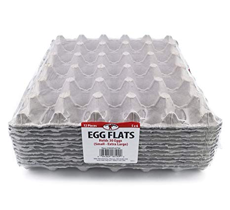 Little Giant Egg Flats for Small to Extra-Large Sized Eggs (30 Eggs per flat; Pack of 12 Flats)