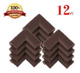 KINGLAKE 12 PCS Cushiony Table Furniture Childproofing Corner Guards Protectors Baby Safety Extra Dense Non Toxic Edge and Corner Guard Bumpers Coffee