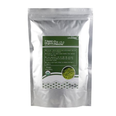 HealthyOrigin Organic Matcha Green Tea Powder Loose Tea 16 Oz