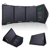 ALLPOWERS 12W Portable Foldable Solar Charger Panel with iSolar Technology for iPhone 6 plus 5s 5c 5 4s 4 ipad mini Samsung Galaxy S5 S4 S3 Blackberry and Other USB Compatible Devices