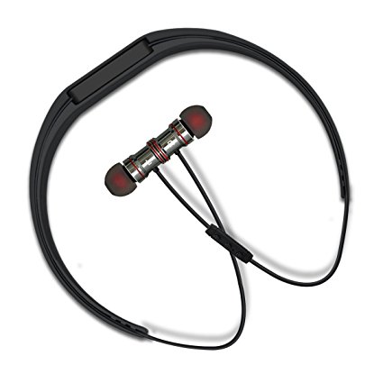 TAIR Wireless Bluetooth Sports Headphone With Mic Neckband Earhooks,Exercise Earbuds