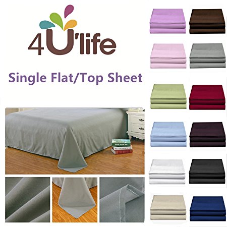 Flat sheet-Ultra soft & Confortable Microfibe-Dark brown,Queen