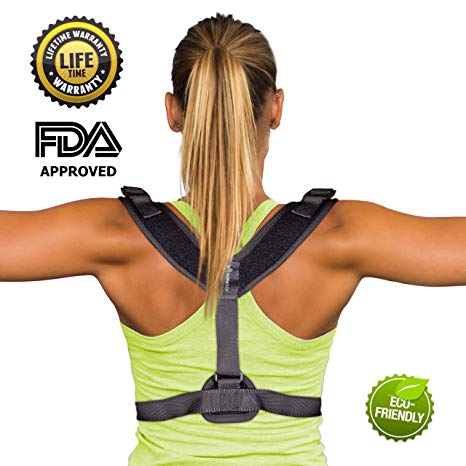 Premium Back Posture Corrector for Women & Men- Orthopedic Posture Brace- Adjustable Lightweight and Comfortable- Injury Rehab Brace- Clavicle Support Brace- Posture Support- Upper Back Pain Relief