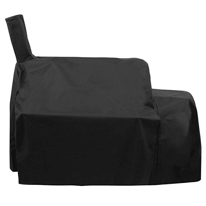 UNICOOK Heavy Duty Waterproof Grill Cover for Oklahoma Joe's Highland Smoker, Charcoal Offset Smoker Cover, Fade and UV Resistant, Fits Char-Broil, Dyna-Glo, Royal Gourmet, Char-Griller and More